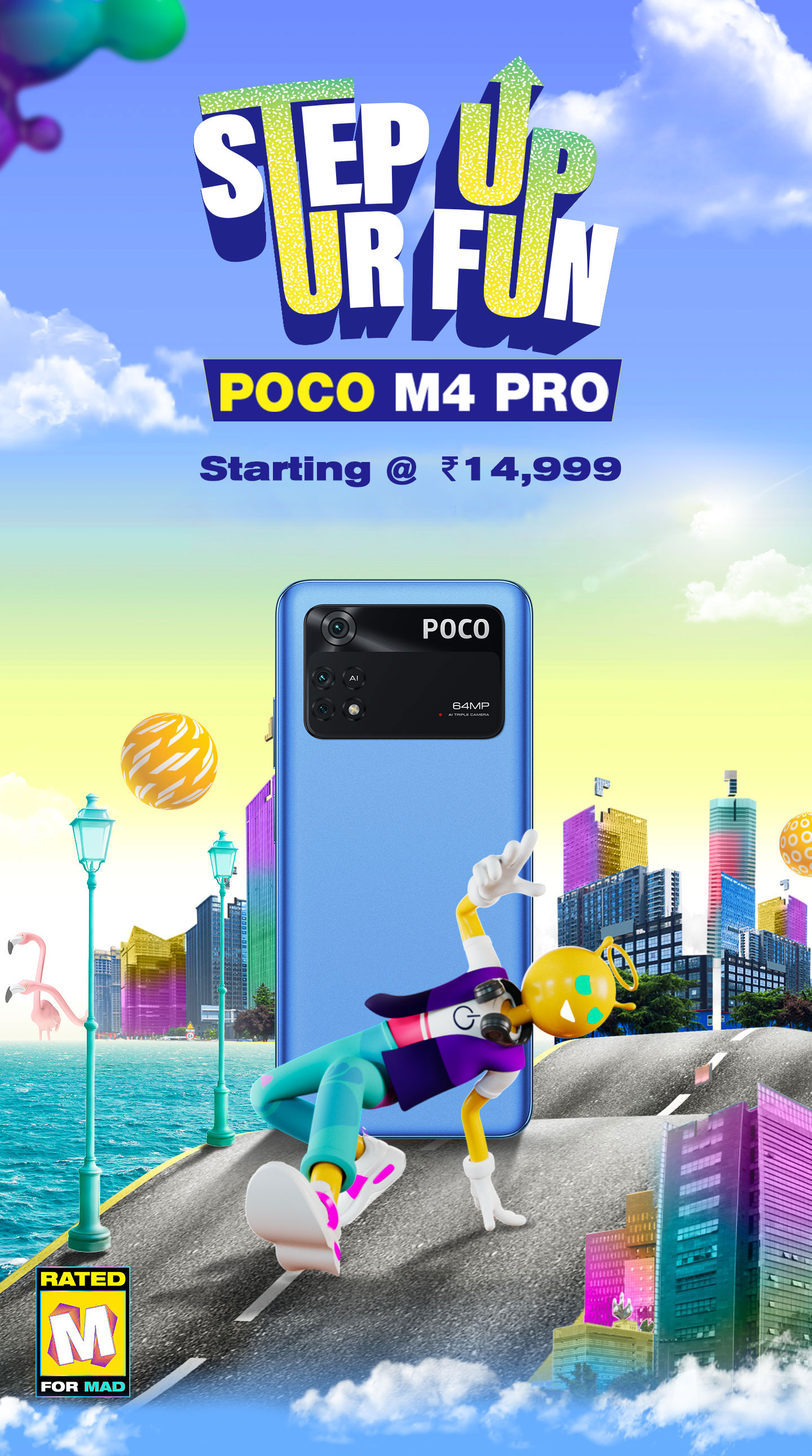  Poco M4 PRO 4G Volte Global Unlocked 128GB + 6GB GSM 6.6 64 mp  Camera (Not Verizon/Boost/Cricket/AT&T/Metro/Tmobile CDMA) + Car Fast Car  Charger Bundle (Yelloww) : Cell Phones & Accessories